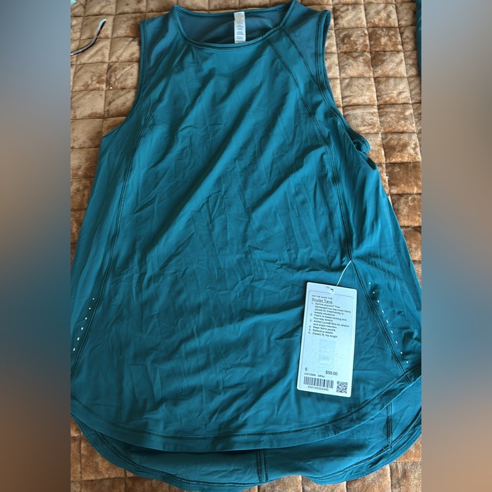 Lululemon Athletica Teal Tank Top